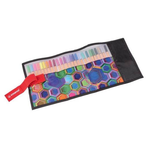 Tűfilc készlet, 0,4 mm, STABILO "Point 88 ARTY", 25 különböző szín