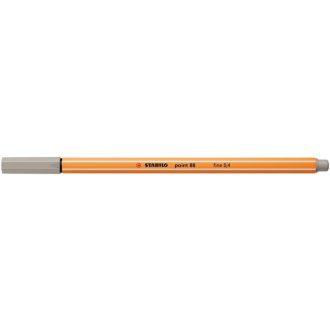 Tűfilc, 0,4 mm, STABILO "Point 88", melegszürke