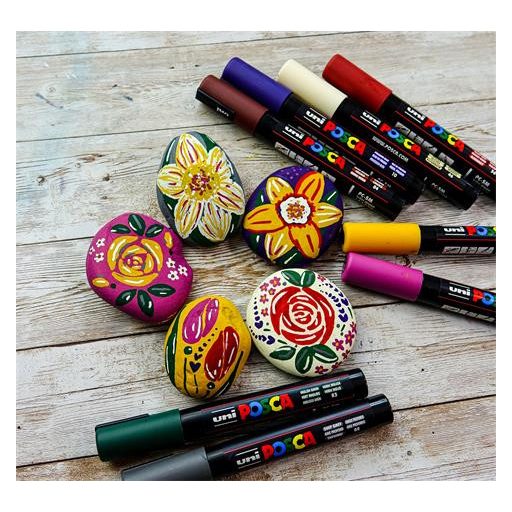 Dekormarker készlet, 1,8-2,5 mm, UNI "Posca PC-5M", 16 különböző szín