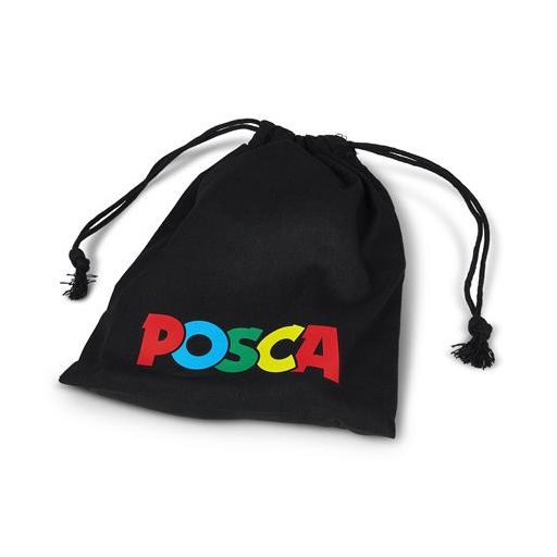 Dekormarker készlet, 1,8-2,5 mm, UNI "Posca Pouch PC-5M", 8 különböző szín, tartóval