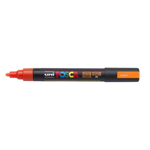 Dekormarker, 1,8-2,5 mm, UNI "Posca PC-5M", fluor narancs