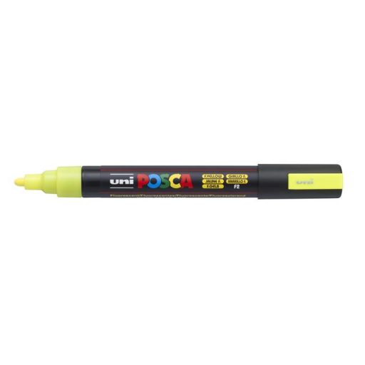 Dekormarker, 1,8-2,5 mm, UNI "Posca PC-5M", fluor sárga