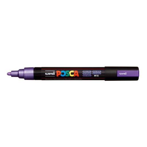Dekormarker, 1,8-2,5 mm, UNI "Posca PC-5M", metállila