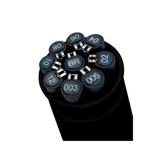 Rajzmarker készlet, UNI PIN "Tube", 9 különböző vonalvastagság, fekete