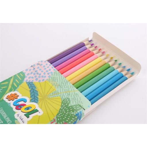 Színes ceruza készlet, kerek, COOL BY VICTORIA "Pastel", 12 pasztell szín