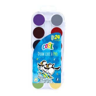 Vízfesték, 24 szín, 24 mm, COOL BY VICTORIA