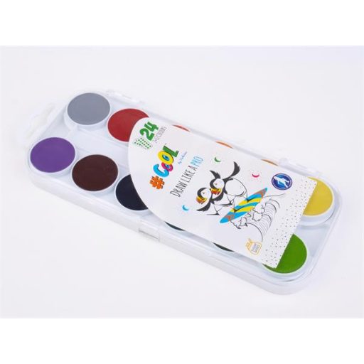 Vízfesték, 24 szín, 24 mm, COOL BY VICTORIA