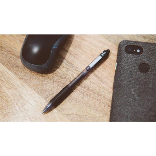 Golyóstoll, 0,27 mm, nyomógombos, ZEBRA "Z-Grip", fekete