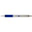 Golyóstoll, 0,24 mm, nyomógombos, rozsdamentes acél, kék tolltest, ZEBRA "F402", kék
