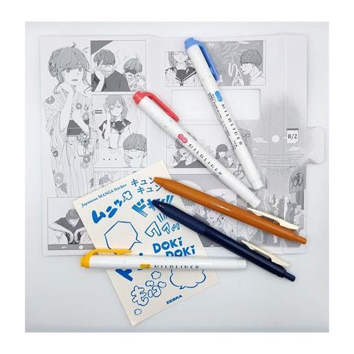 Írószer készlet, ZEBRA "Manga Set, Summer Festival", 5 darabos