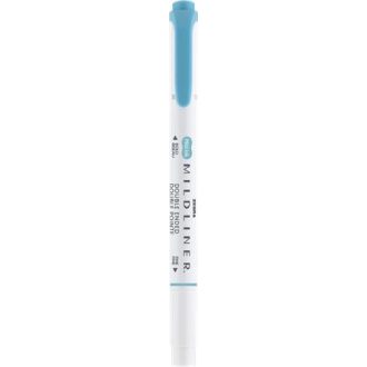   Szövegkiemelő, 1,0/3,5 mm, kétvégű, ZEBRA "Mildliner Warm", füstkék