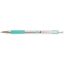 Golyóstoll, 0,24 mm, nyomógombos, rozsdamentes acél, pasztellzöld tolltest, ZEBRA "F-301", kék