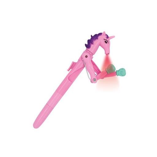 Unikornis golyóstoll, 1 mm, LED fénnyel, WEDO "Lucky Punch", kék