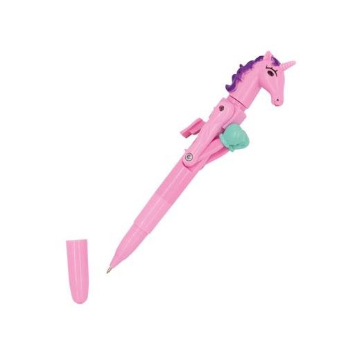 Unikornis golyóstoll, 1 mm, LED fénnyel, WEDO "Lucky Punch", kék