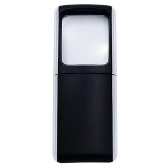 Nagyító, 35x38 mm, LED fénnyel, WEDO, fekete