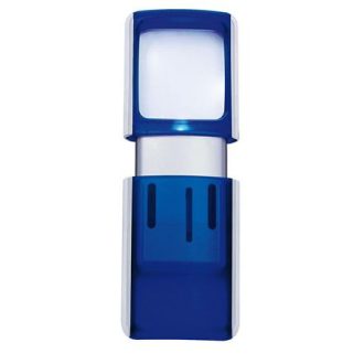Nagyító, 35x38 mm, LED fénnyel, WEDO, kék