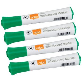   Táblamarker, kúpos hegyű, 2 mm, 10 db, NOBO "Glide", zöld