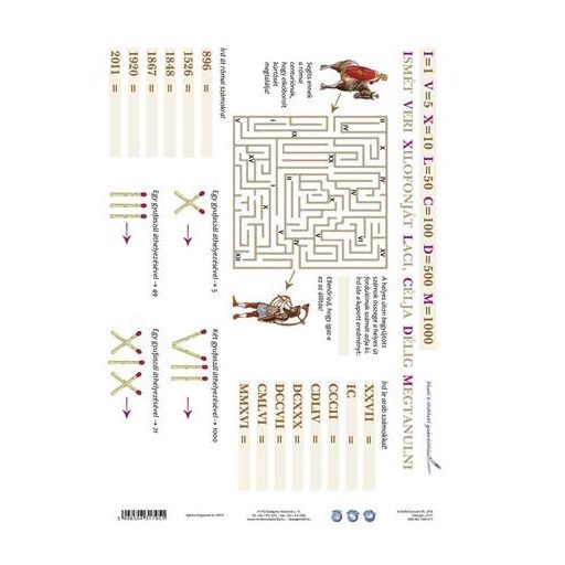 Tanulói munkalap, A4, STIEFEL"Római számok "