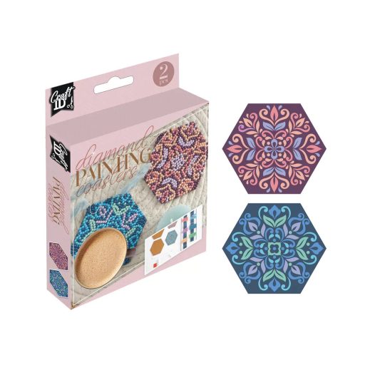 CraftID Gyémántszemes poháralátét készítő kreatív készlet 2 db-os CraftArt