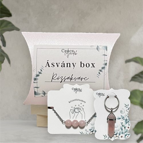 Kicsi ásvány box - Rózsakvarc