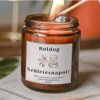   Illatgyertya - Boldog születésnapot!  ( Választható illattal )