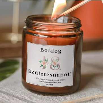   Illatgyertya - Boldog születésnapot!  ( Választható illattal )