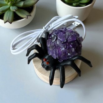   Ametiszt Pók Lámpa – Természetes fény és harmónia egyben