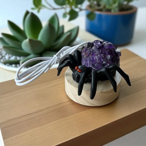 Ametiszt Pók Lámpa – Természetes fény és harmónia egyben