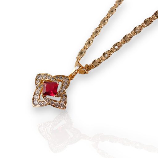 Piros köves nyaklánc