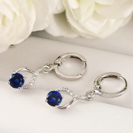 Kék köves fülbevaló - Justine