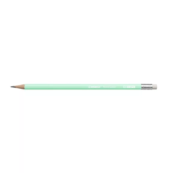 Grafitceruza STABILO Swano Pastel HB hatszögletű radíros zöld Grafitceruza STABILO Swano Pastel HB hatszögletű radíros zöld