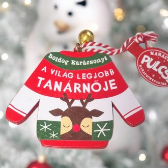 Karácsonyfadísz Pulcsi - Tanárnő
