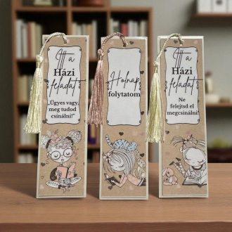 Laminált könyvjelző-csajos