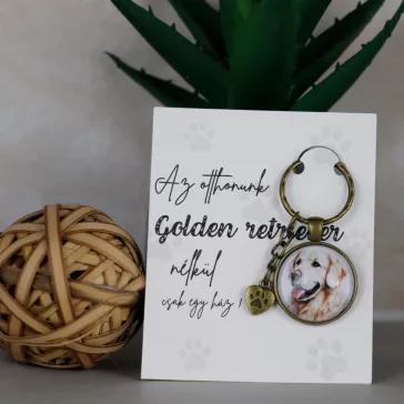 Kutyás kulcstartó - Golden retriever