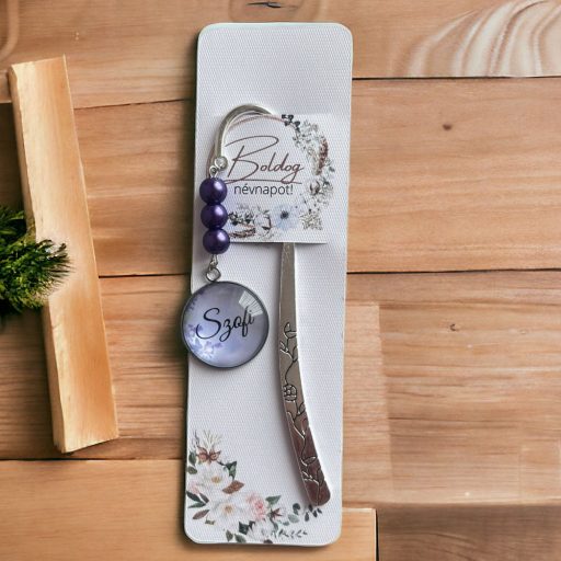 Neves könyvjelző - Bármilyen névvel - Lila