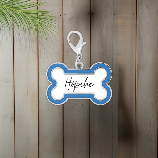 Névre szóló fém kutyabiléta-Kék