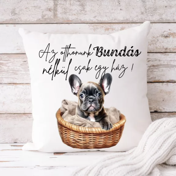 Francia bulldog párnahuzat - bármilyen névvel Francia bulldog párnahuzat - bármilyen névvel