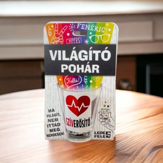 Ledes feles, világító pohár 