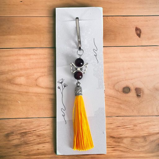 Vörös tigrisszem táskadísz