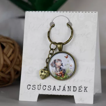 Kutyás kulcstartó - Tacskó