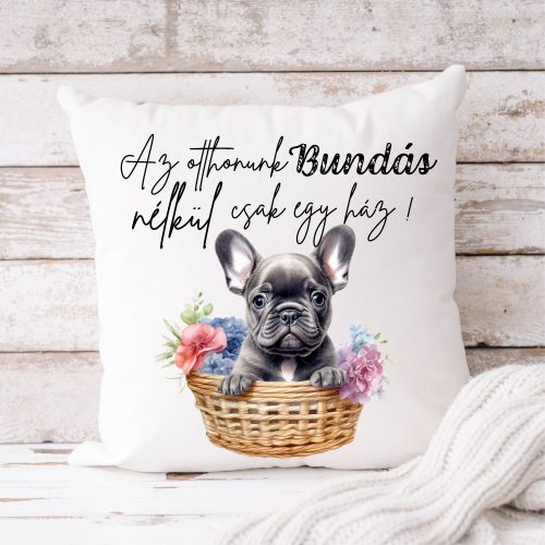 Franica Bulldog  párnahuzat - Bármilyen névvel kérhető