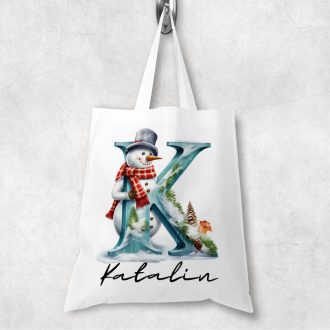 Bevásárlótáska-névre szóló-hóember