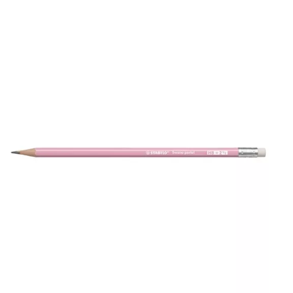 Grafitceruza STABILO Swano Pastel HB hatszögletű radíros pink Grafitceruza STABILO Swano Pastel HB hatszögletű radíros pink