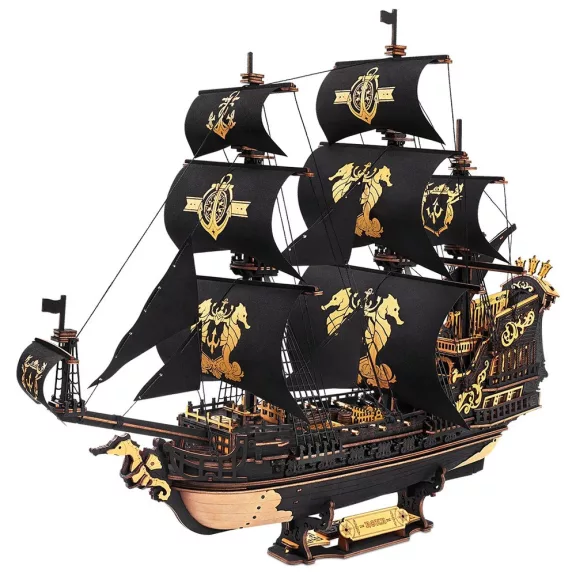 ROKR 3D fa puzzle - Csikóhal vitorláshajó ROKR 3D fa puzzle - Csikóhal vitorláshajó