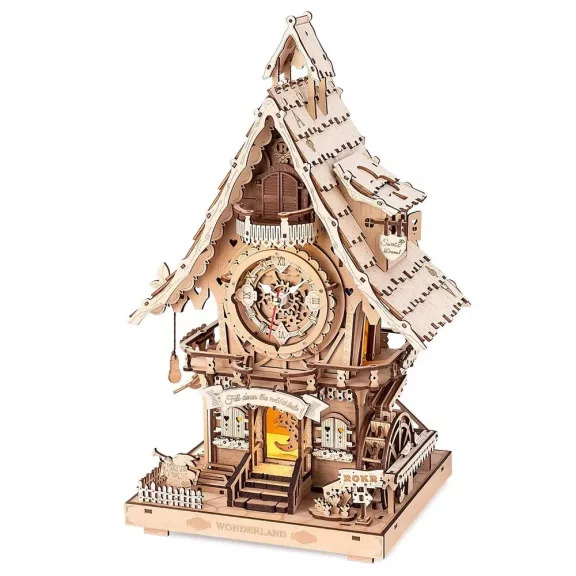 ROKR 3D fa puzzle - Mechanikus kakukkos óra ROKR 3D fa puzzle - Mechanikus kakukkos óra