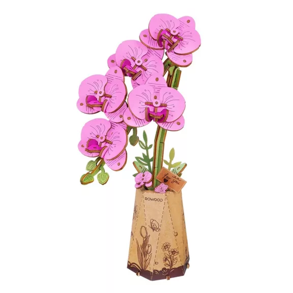 Rowood 3D fa puzzle virág - Orchidea Rowood 3D fa puzzle virág - Orchidea