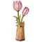 Rowood 3D fa puzzle virág - Tulipán (rózsaszín)