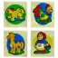 3 részes puzzle kirakó (kutya, kakas, ló, kislány)