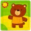 Puzzle 9 db-os (macis, barna)