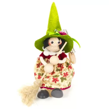 Rugós figura (boszi, zöld kalappal)